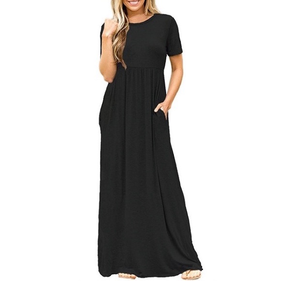 Dresses | 5black Maxi Dress With Short 